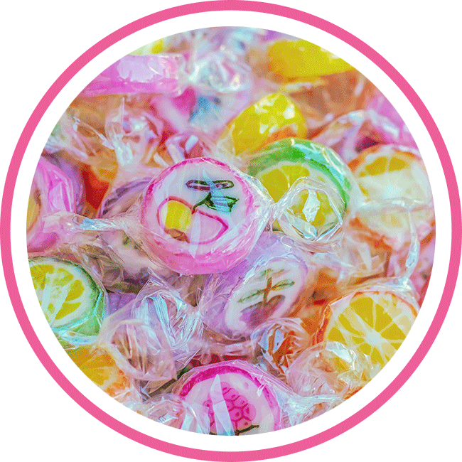 Artisinal image candy. Check out this week's limited-time candy design and flavor.