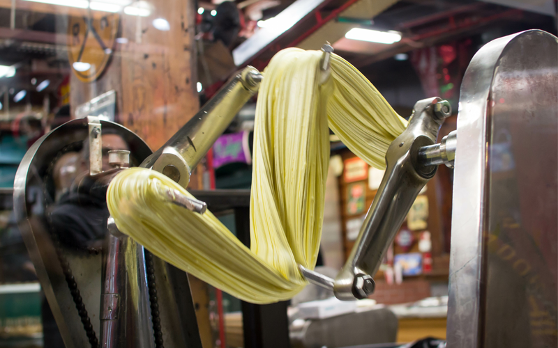 A taffy pulling machine. Learn how we make taffy using this machine when you schedule a factory tour.