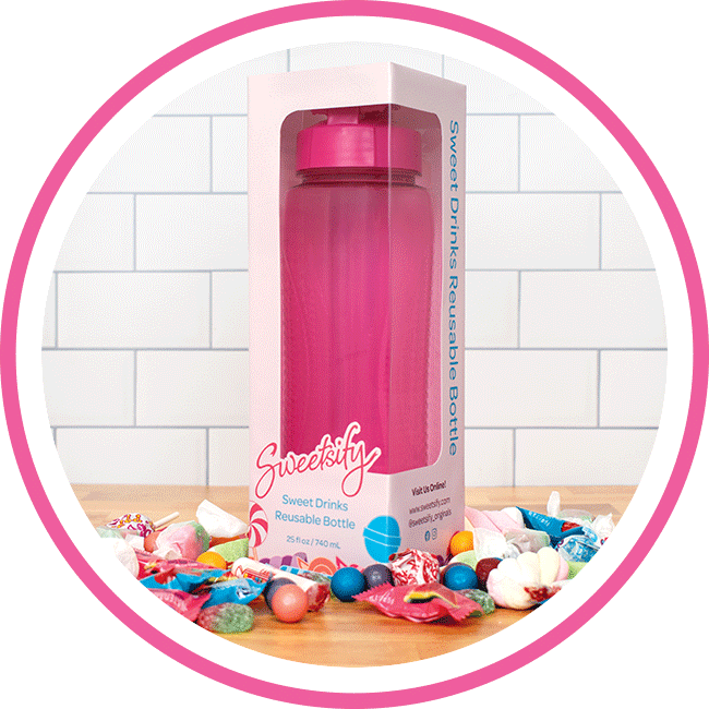 The Sweet Drinks Water Bottle carries any cold beverage!